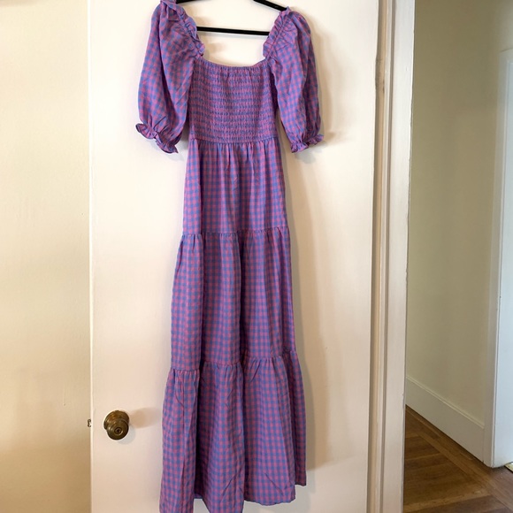 Gingham tiered cotton dress - Picture 7 of 10
